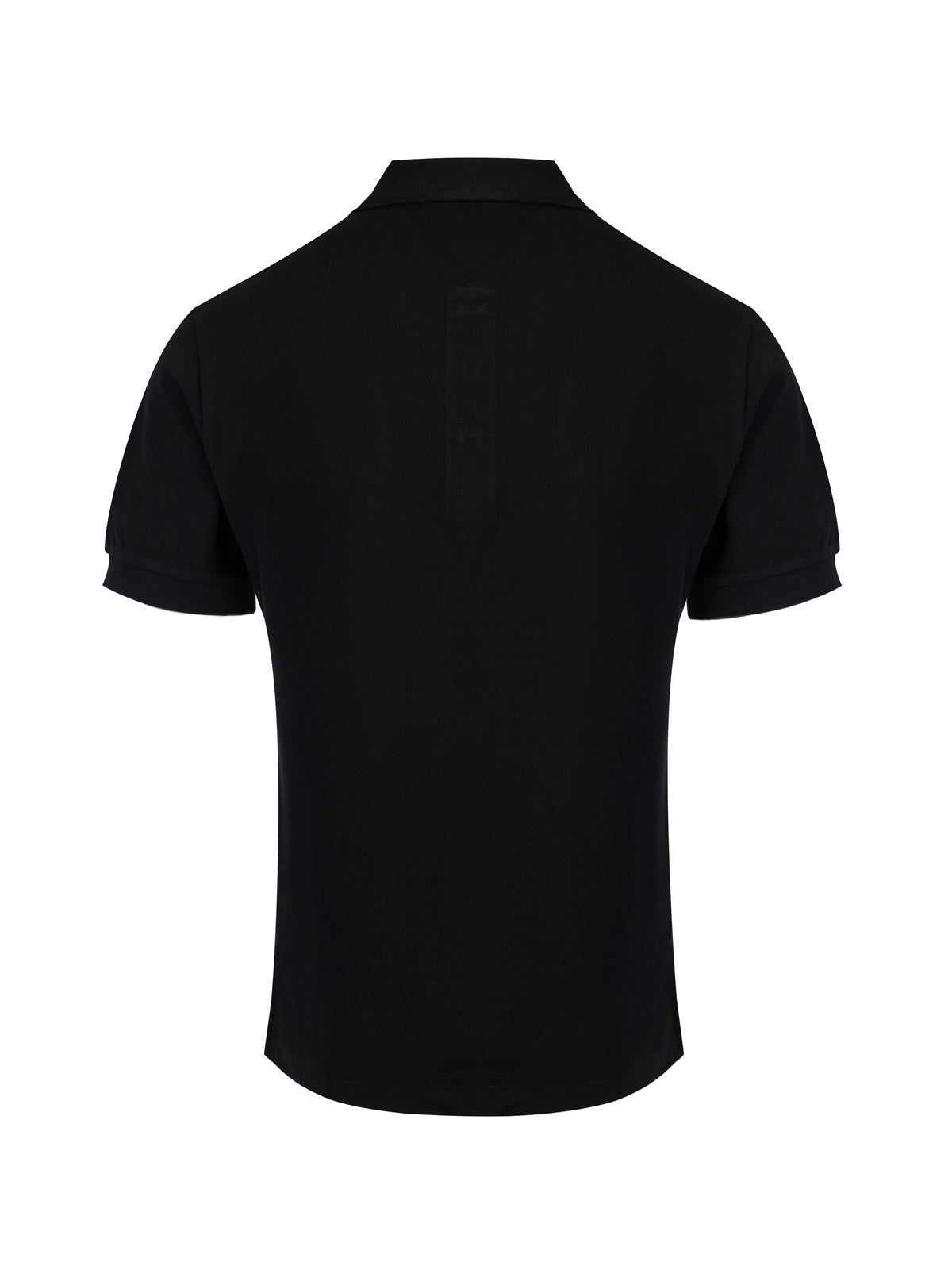 Polo à col en coton noir Burberry