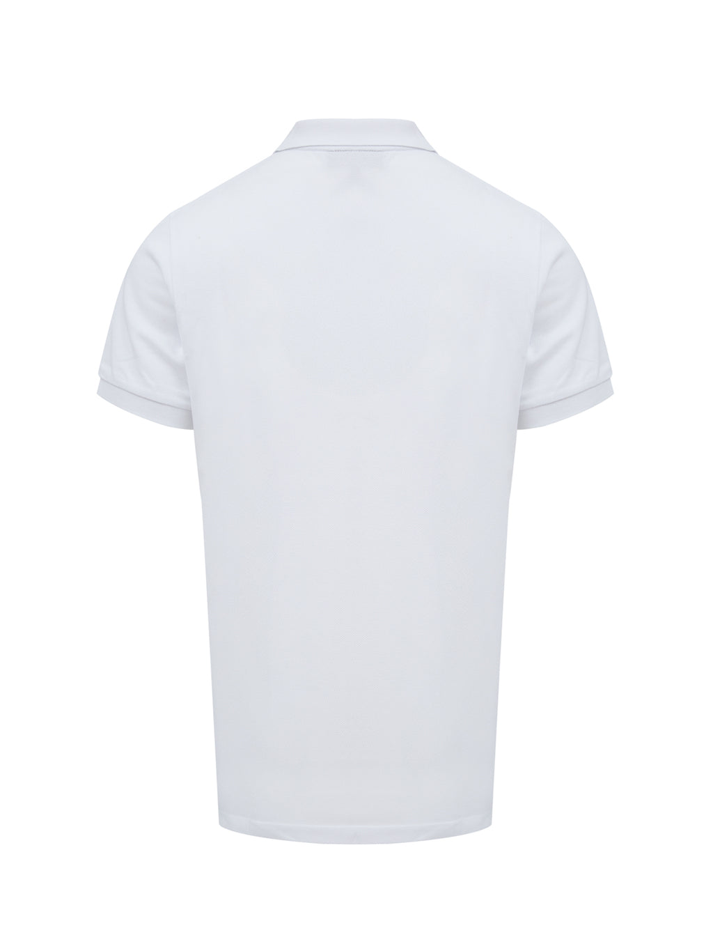 Polo à col en coton blanc Burberry