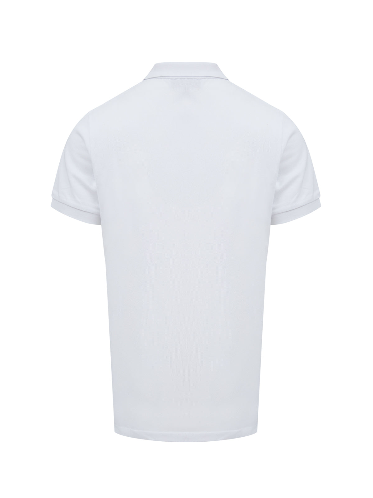Polo à col en coton blanc Burberry
