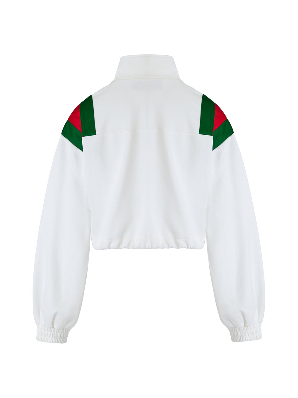 Sweat-shirt blanc en polyester avec logo Gucci