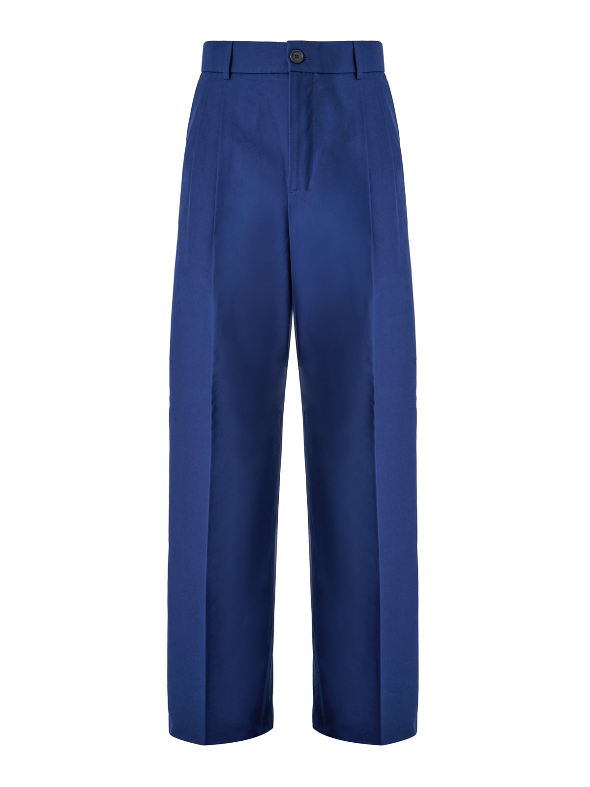 Pantalon classique en coton bleu Gucci