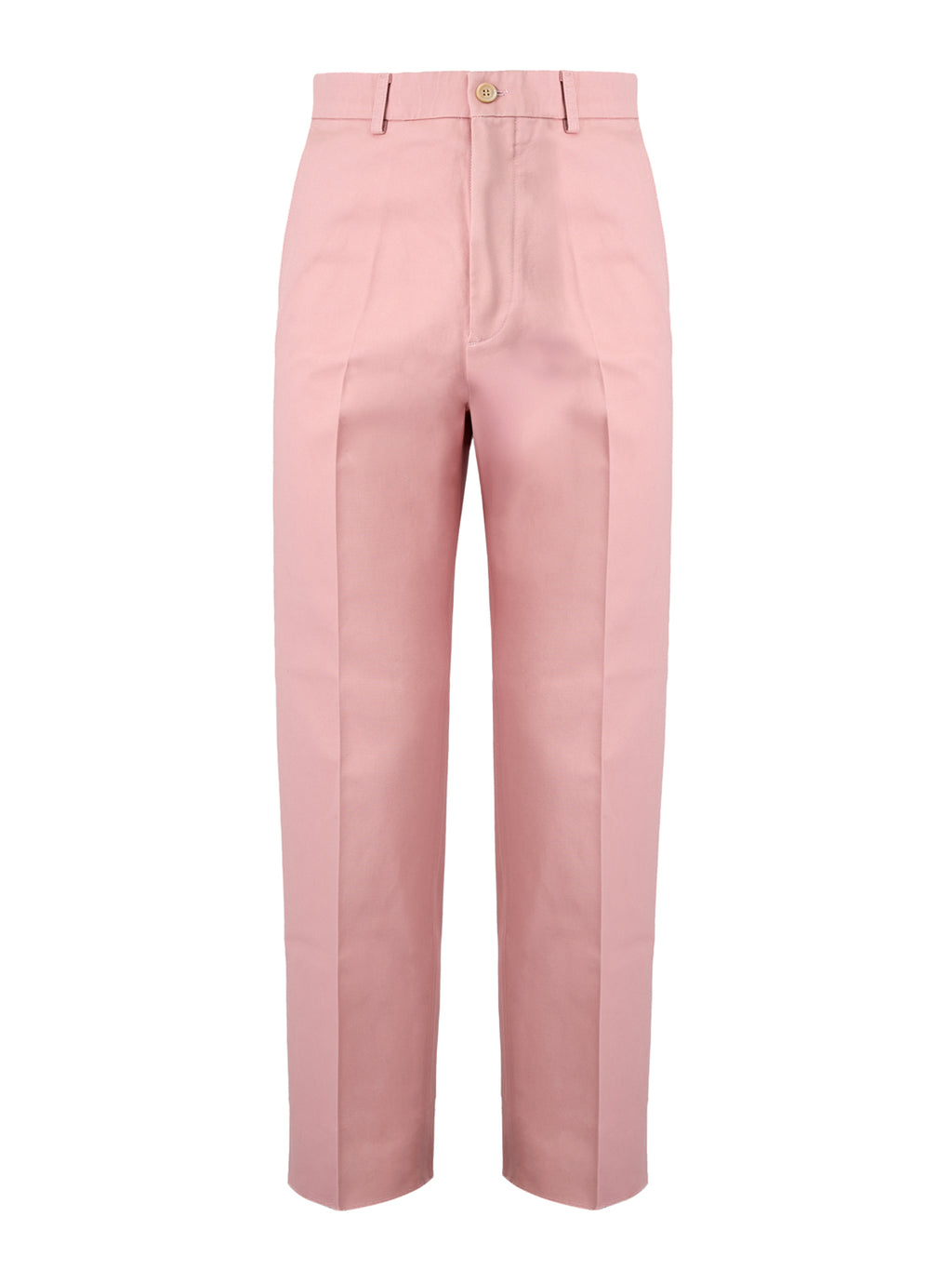 Pantalon en coton rose clair Gucci