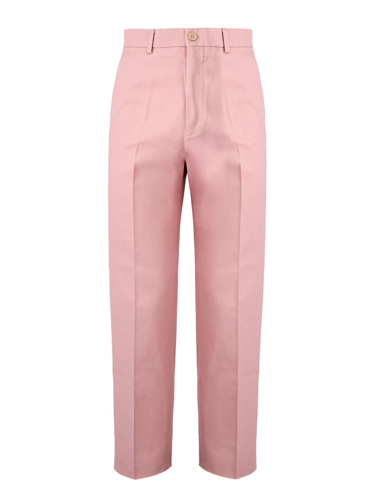 Pantalon en coton rose clair Gucci