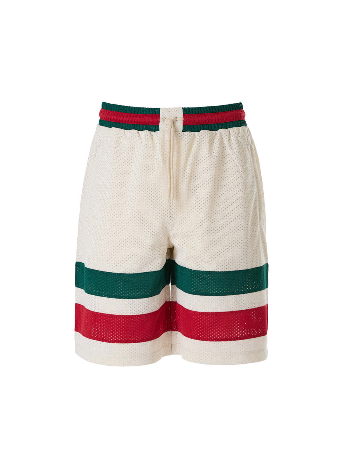 Short en polyester crème avec logo Gucci