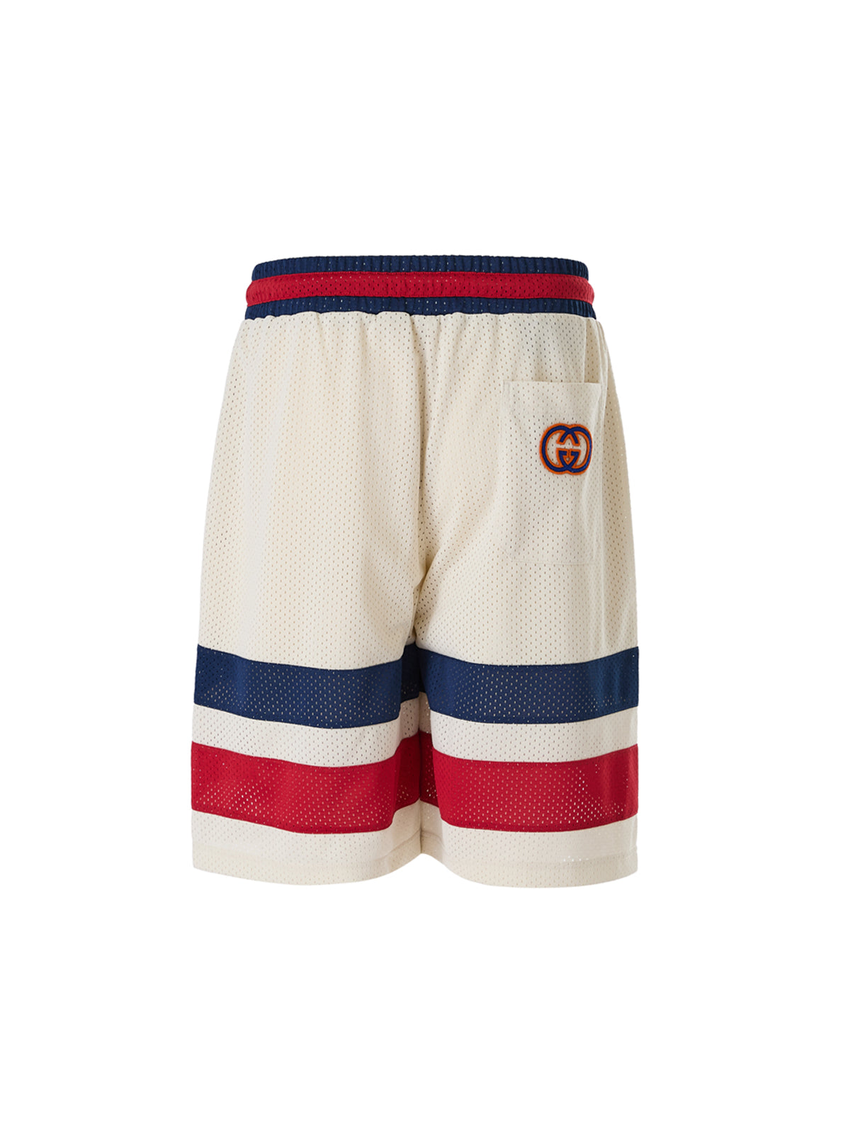 Short en polyester crème avec logo Gucci