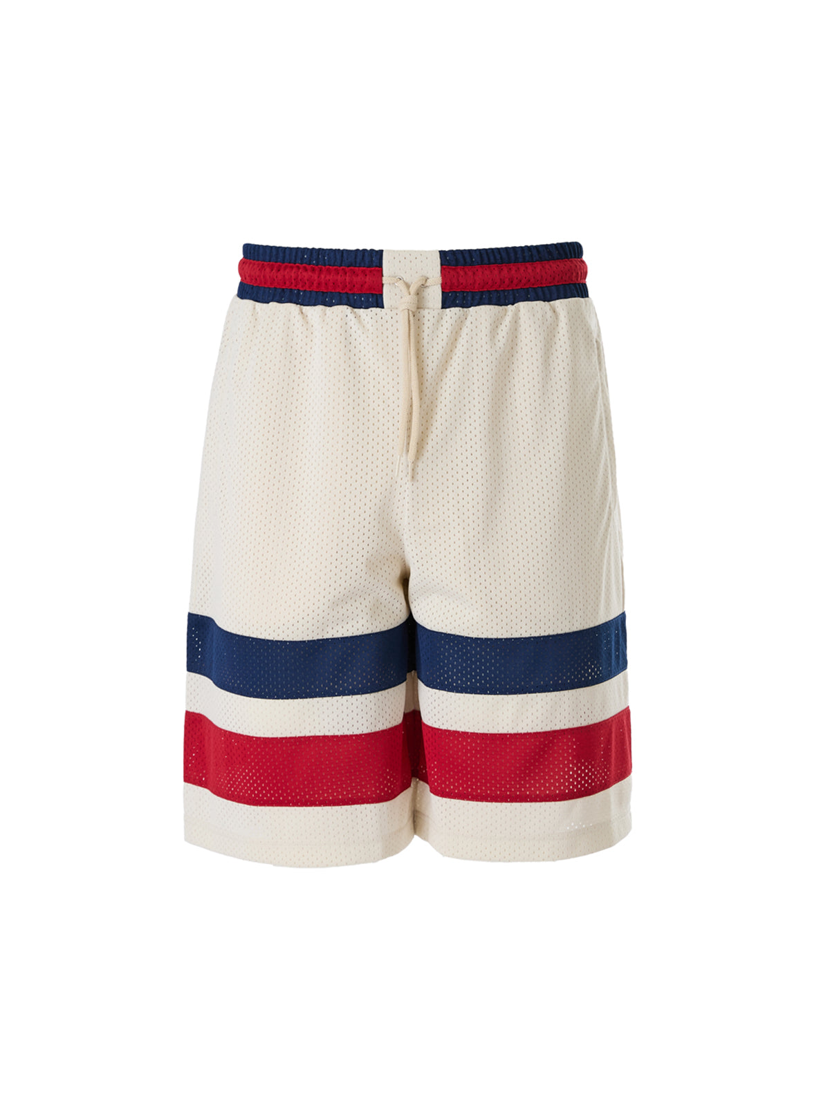 Short en polyester crème avec logo Gucci