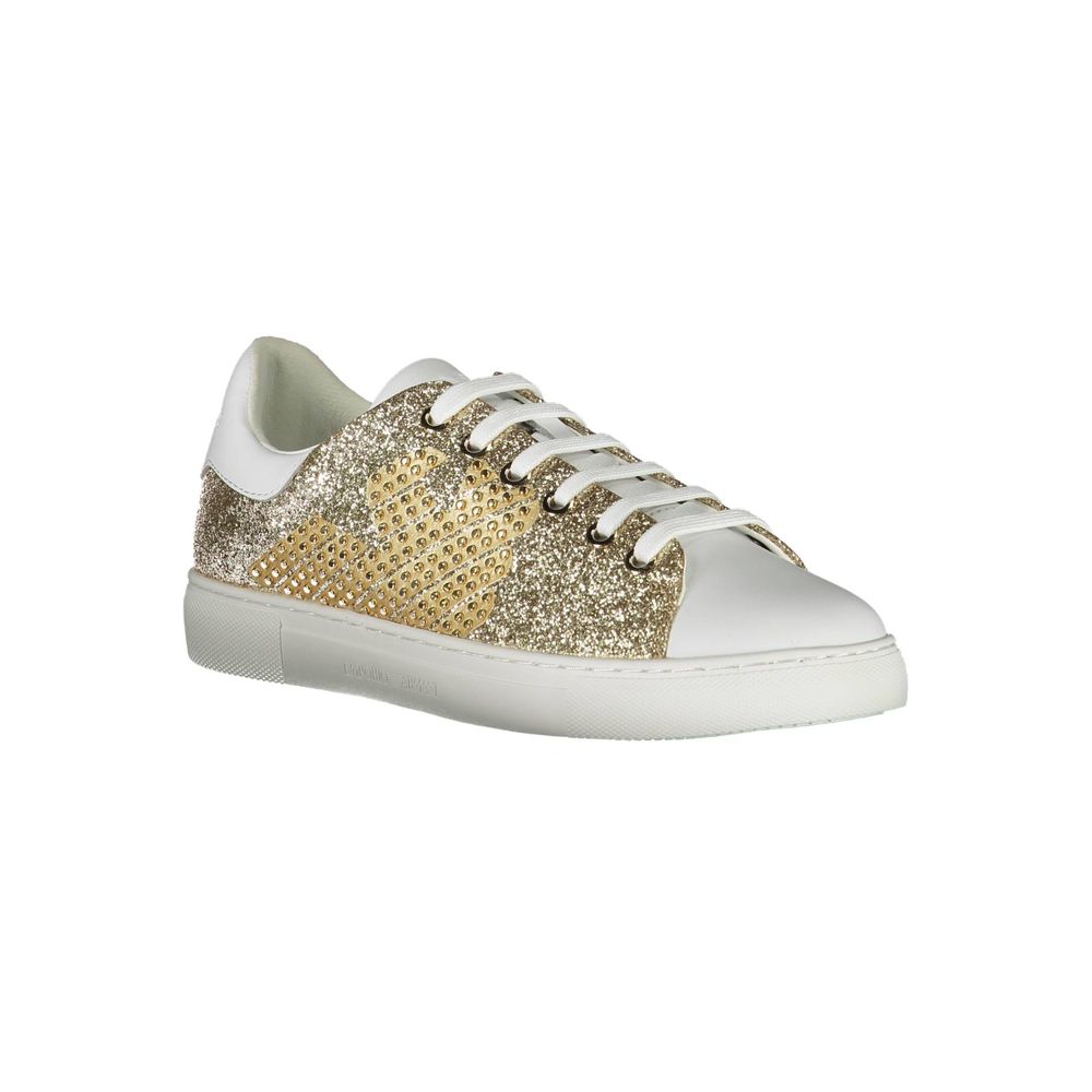 Baskets Emporio Armani en polyester doré pour femme