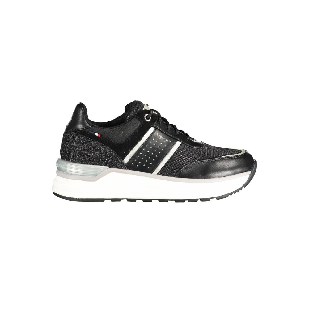 Baskets noires en polyester US POLO ASSN.