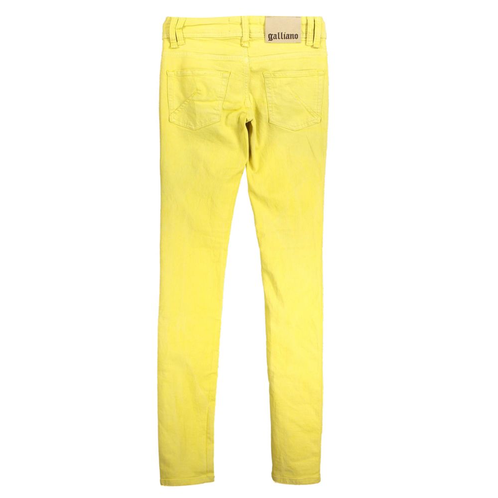Jean et pantalon en coton jaune John Galliano