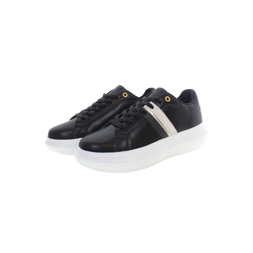Baskets noires en polyester pour femme US POLO ASSN.
