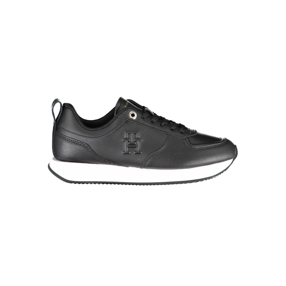 Baskets Tommy Hilfiger en cuir noir pour femme