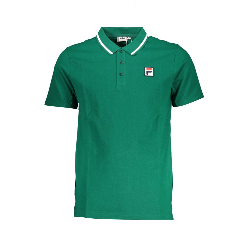 Polo Fila Classic en coton vert avec détails contrastés