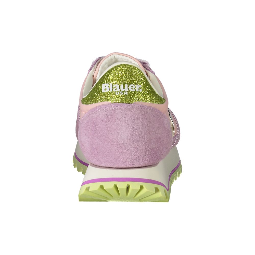 Baskets Blauer en polyester rose