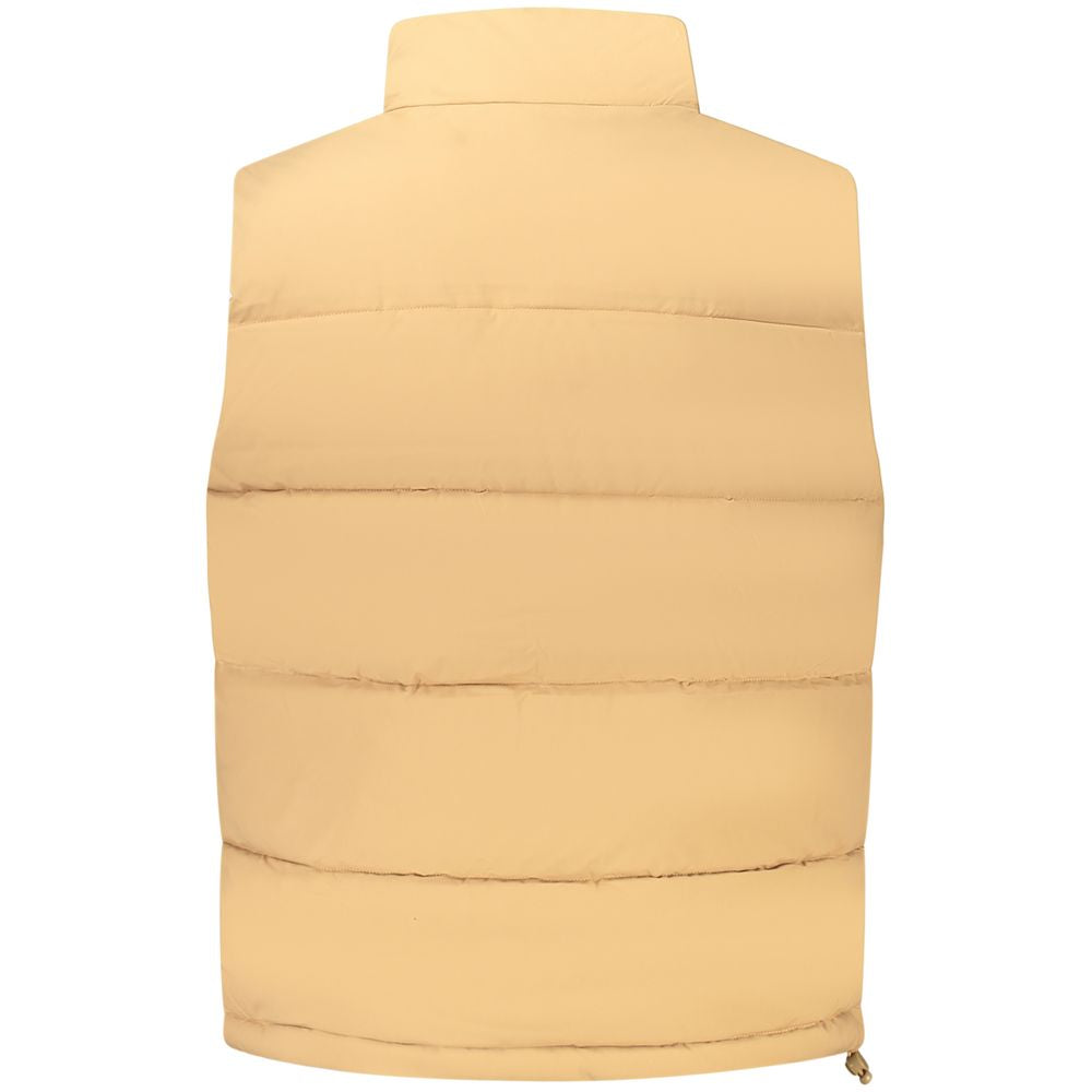 Guess Jeans Brown Polyester Men's Sleeveless Jacket