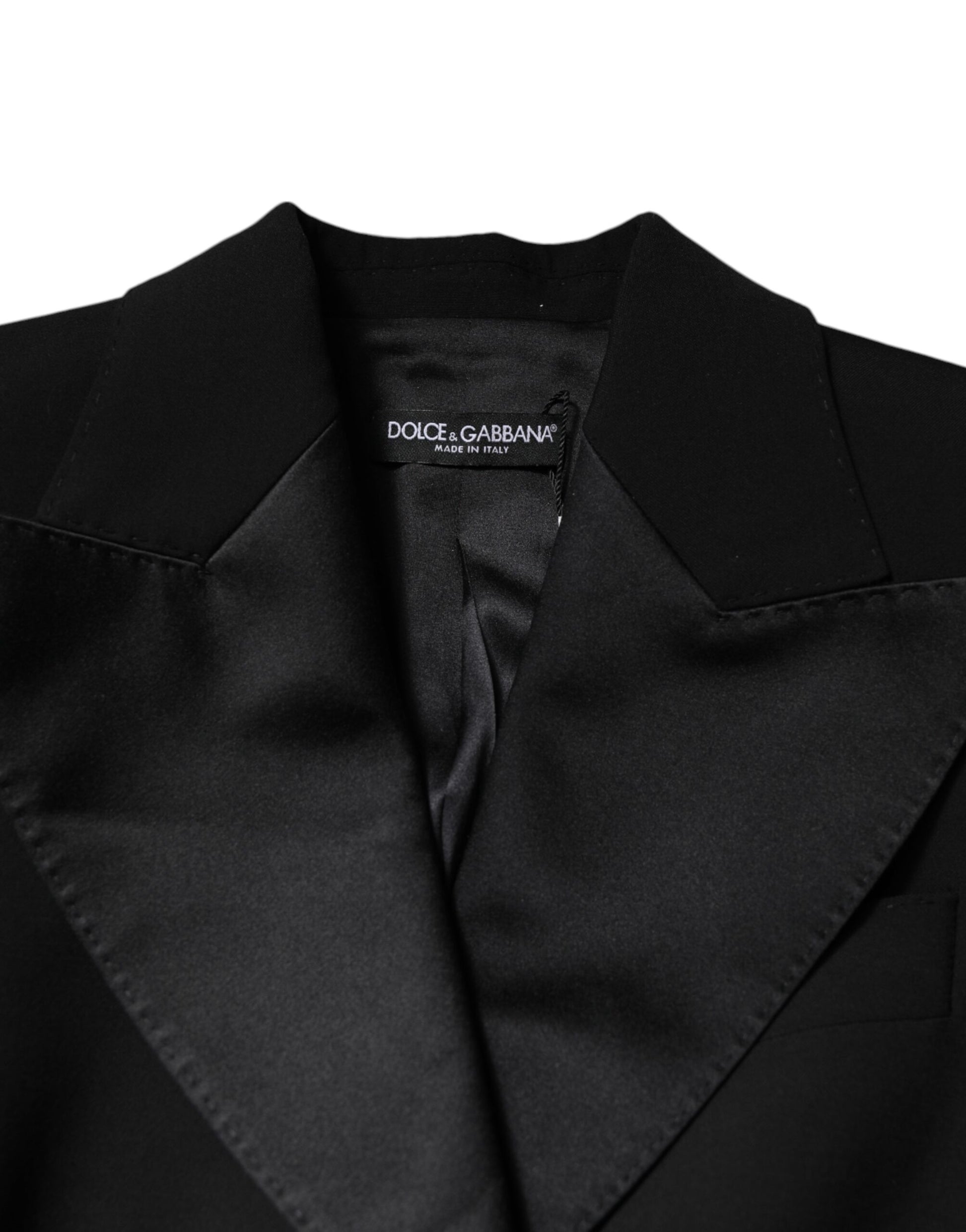 Dolce &amp; Gabbana - Robe-combinaison en laine noire pour femme - Manteau et veste