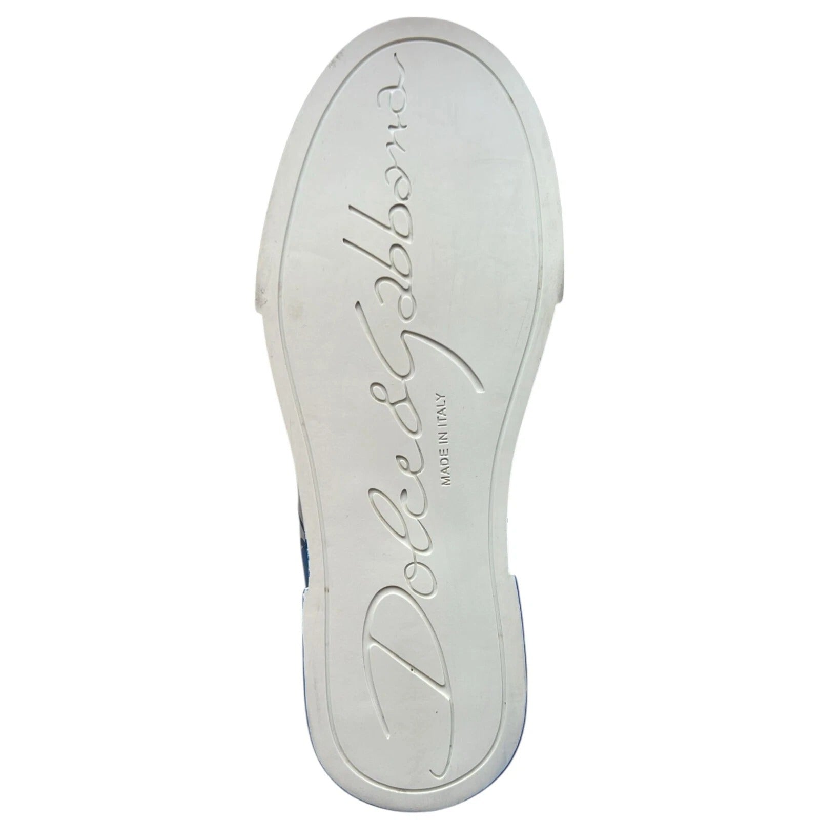 Baskets Portofino blanches et bleues Dolce &amp; Gabbana avec logo
