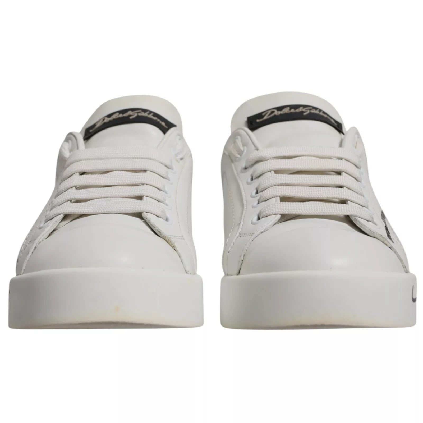 Baskets Portofino blanches et bleues Dolce &amp; Gabbana avec logo