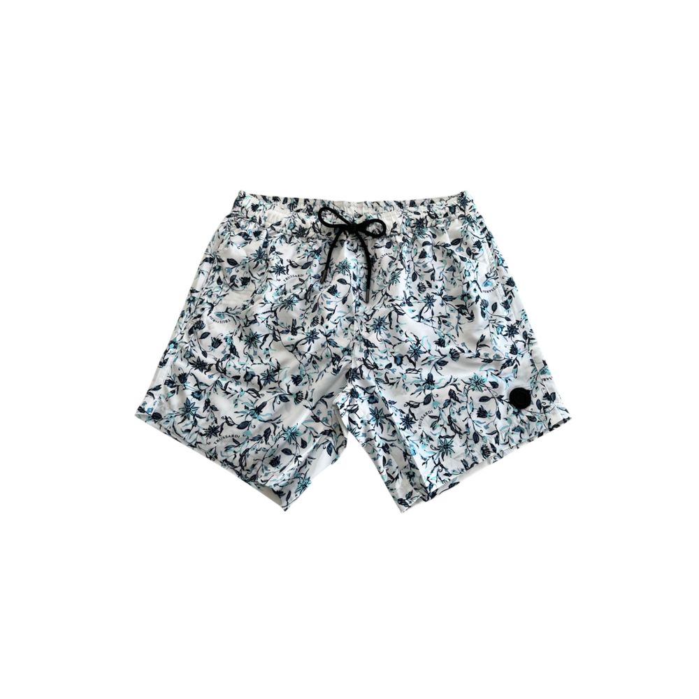 Short de bain Trussardi Beachwear en polyester blanc pour homme