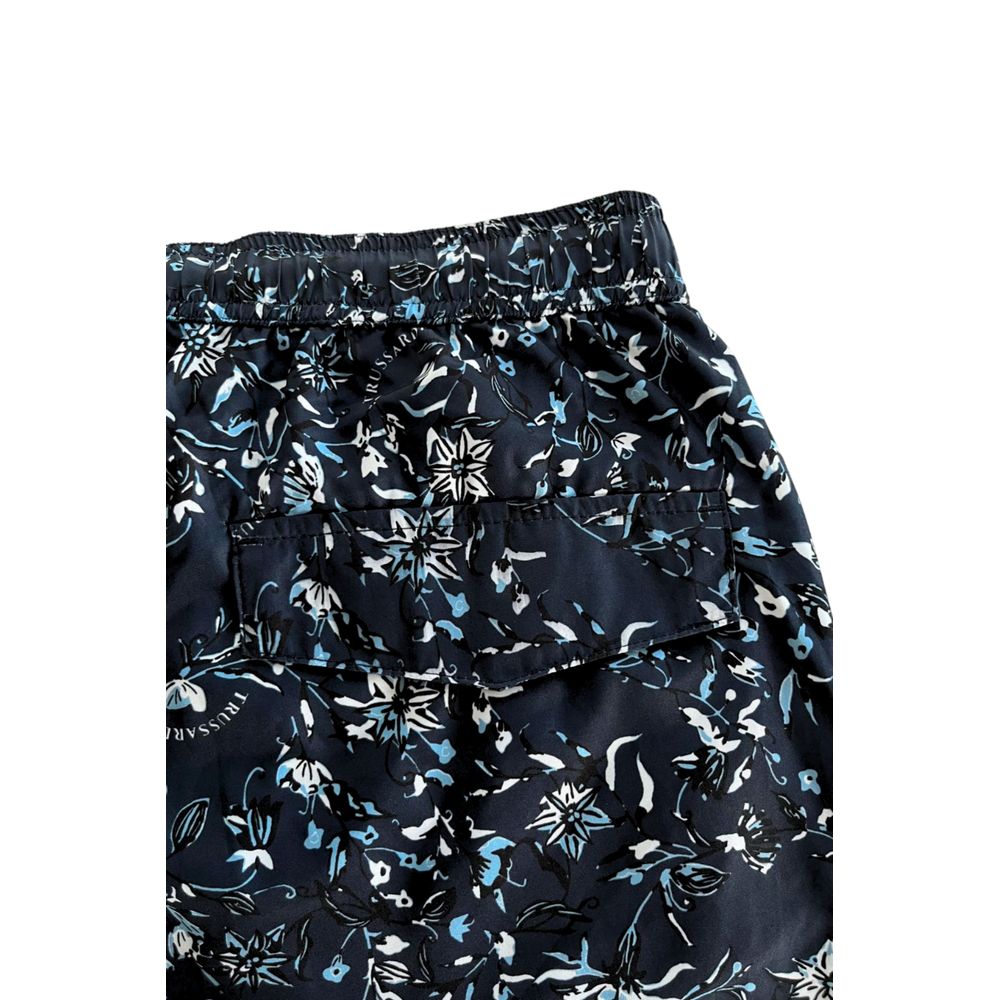 Short de bain Trussardi Beachwear bleu en polyester pour homme
