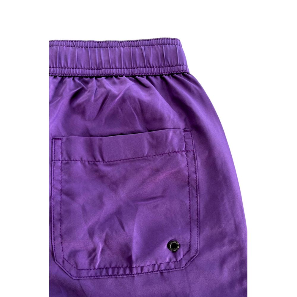 Short de bain Trussardi Beachwear en polyester violet pour homme
