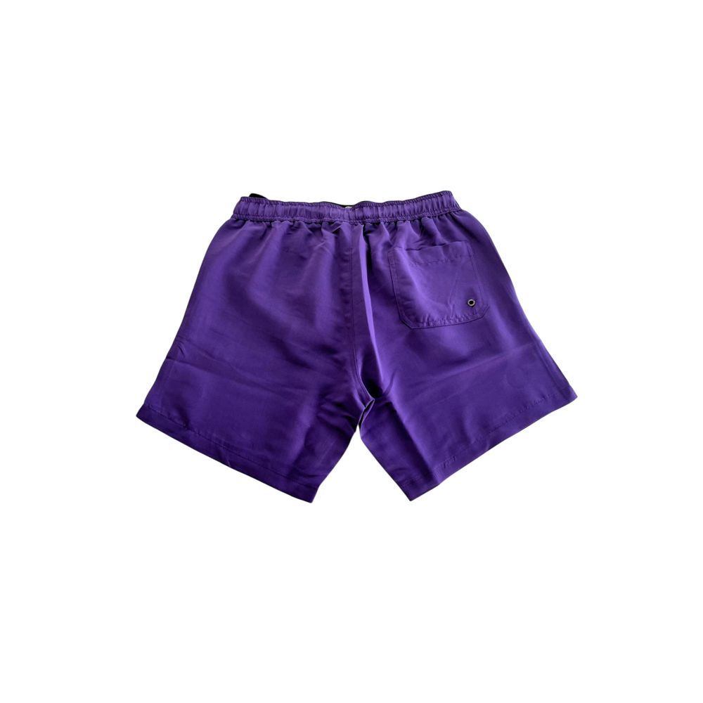 Short de bain homme Trussardi Beachwear en polyester violet