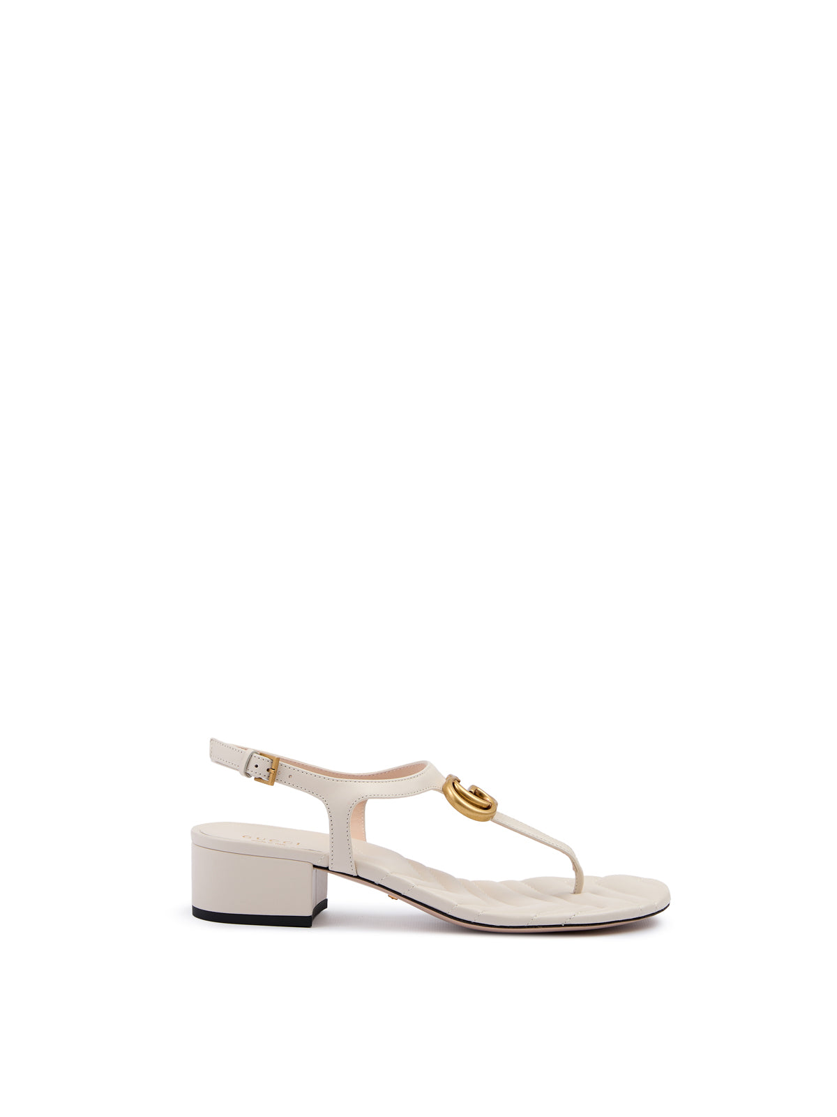 Sandales Charlotte en cuir nappa blanc mystique Gucci