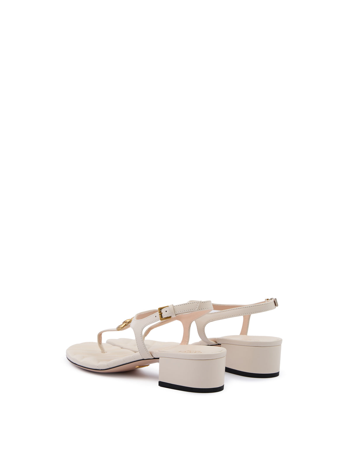 Sandales Charlotte en cuir nappa blanc mystique Gucci