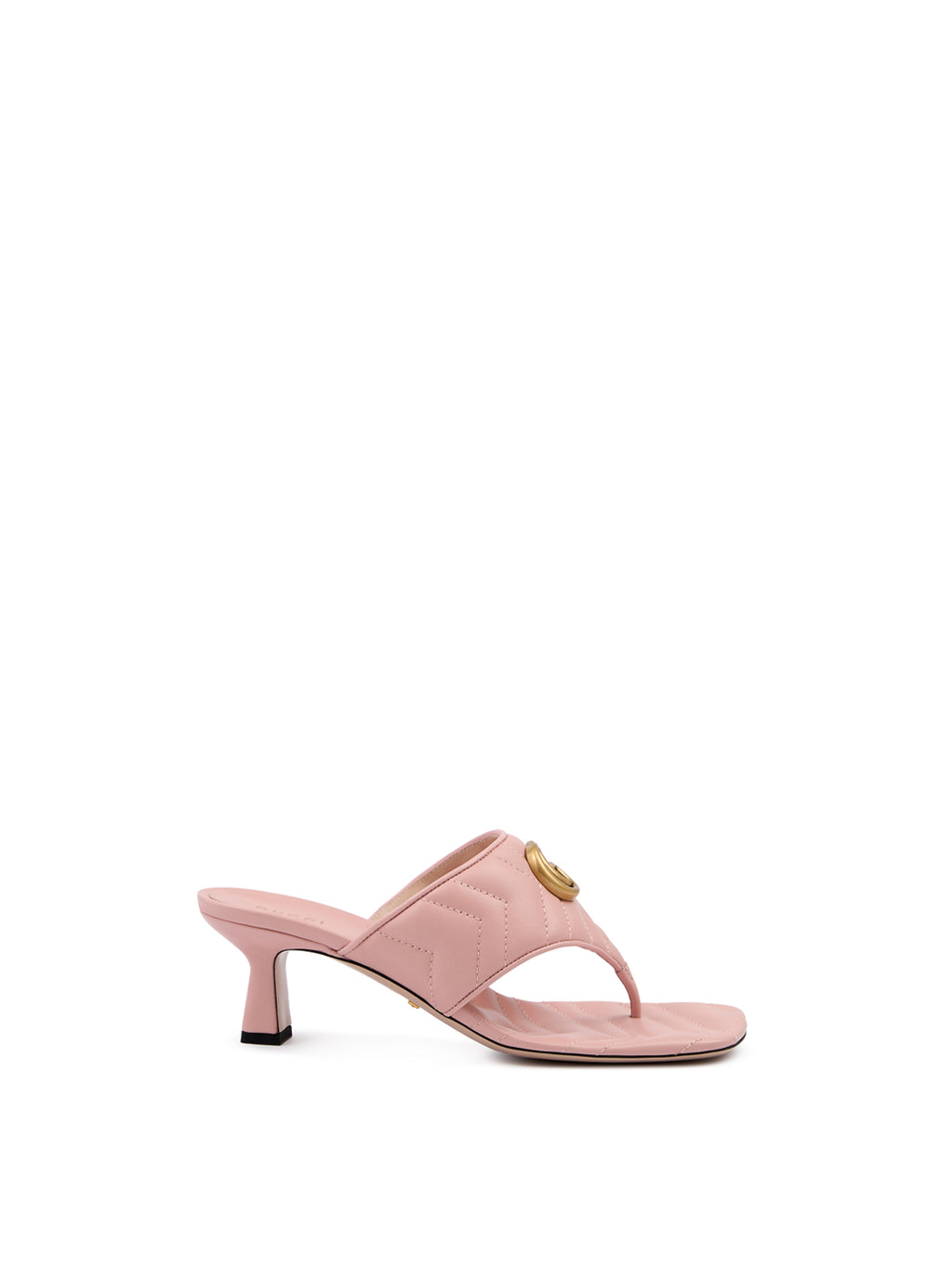 Sandales Charlotte en cuir nappa rose mystique Gucci