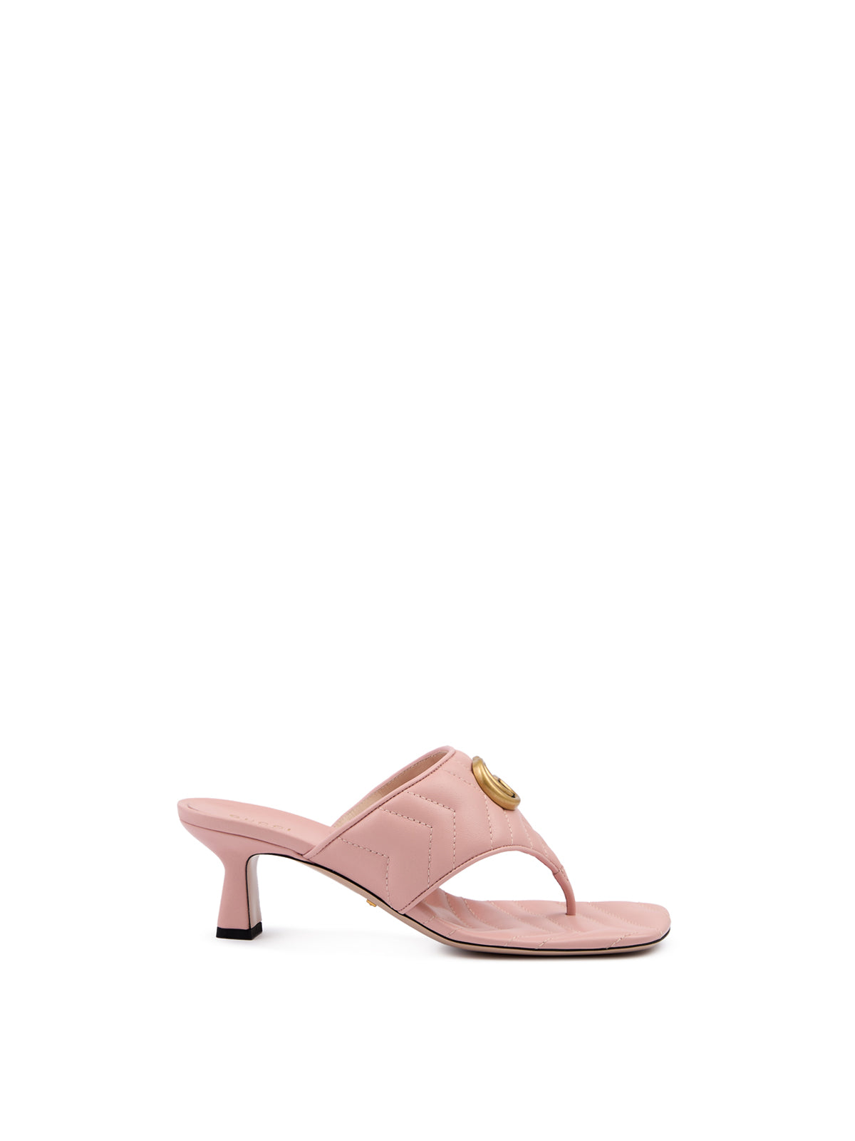 Sandales Charlotte en cuir nappa rose mystique Gucci