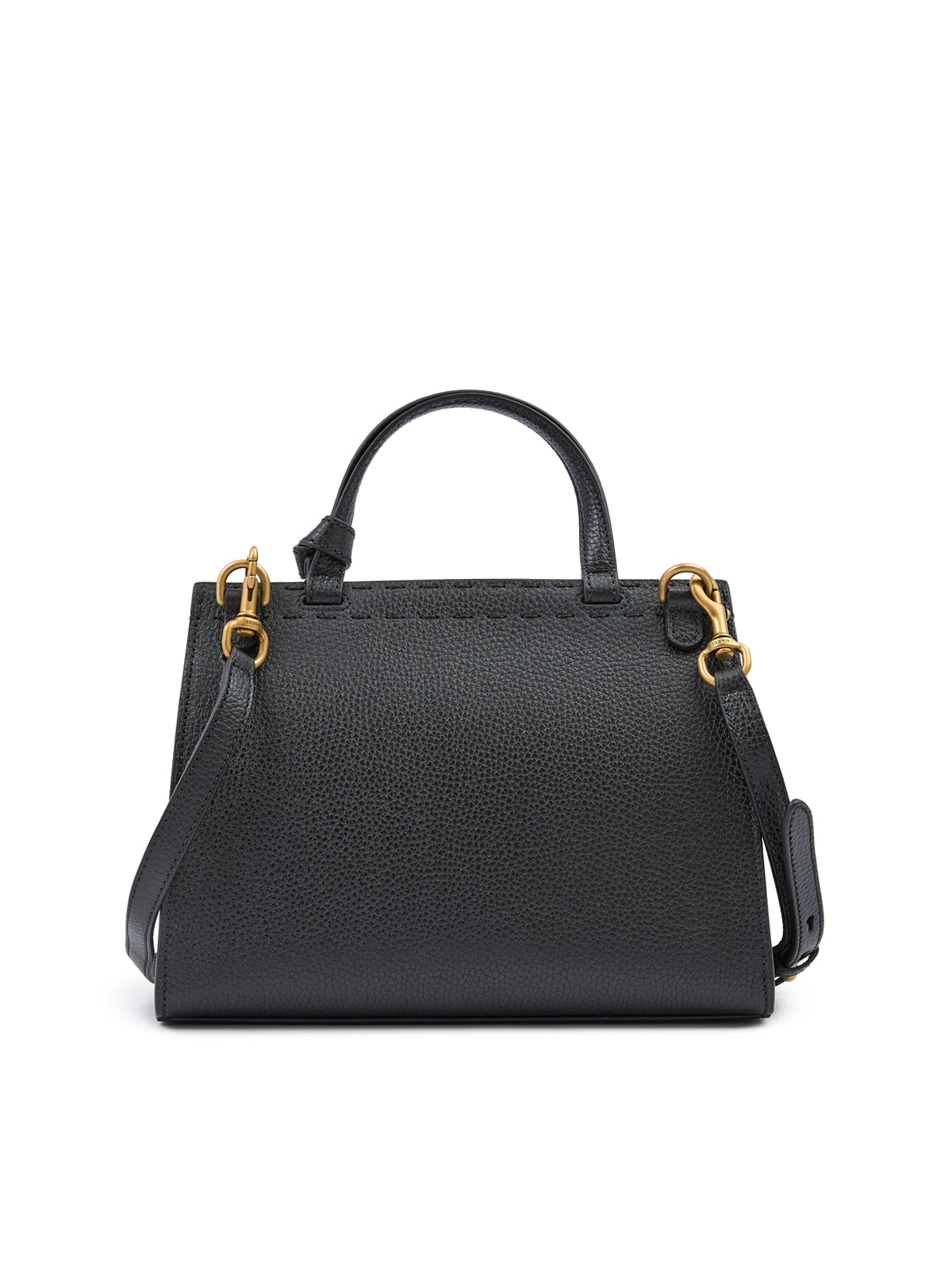 Sac à main Gucci en cuir noir GG Marmont