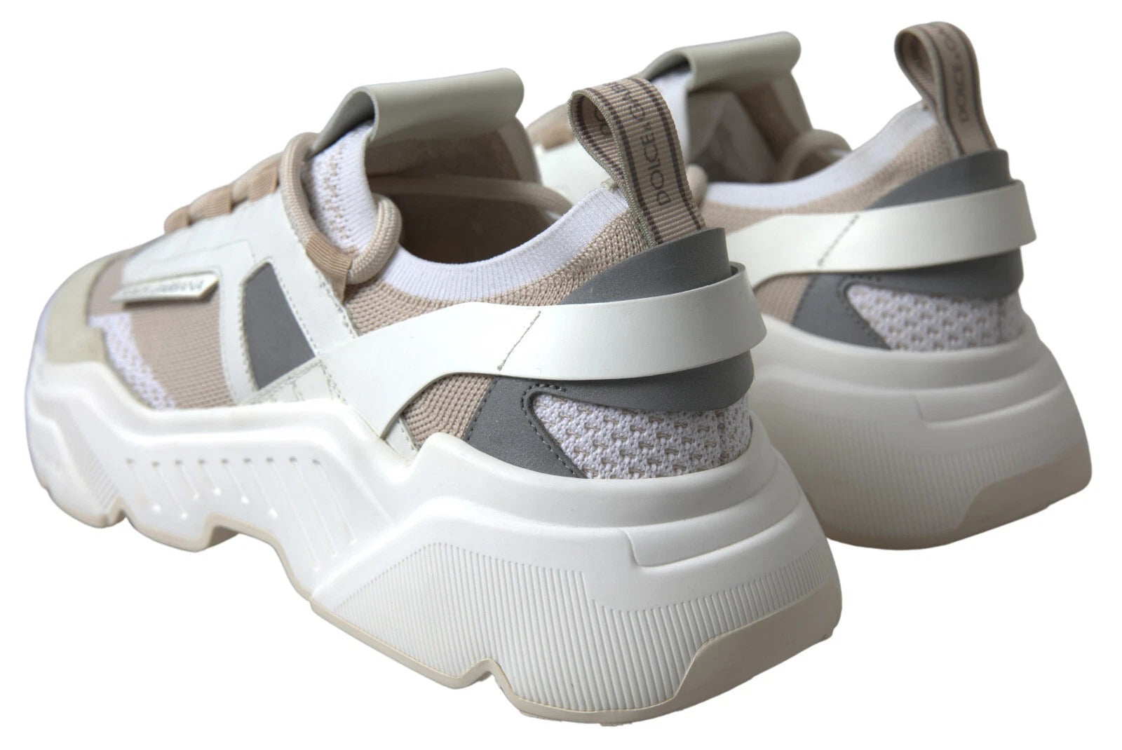 Baskets Dolce &amp; Gabbana en cuir blanc beige Chaussures de sport DAYMASTER
