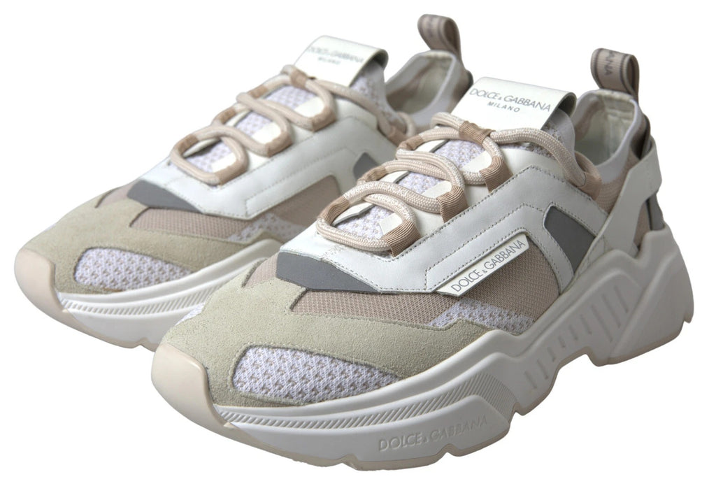 Baskets Dolce &amp; Gabbana en cuir blanc beige Chaussures de sport DAYMASTER