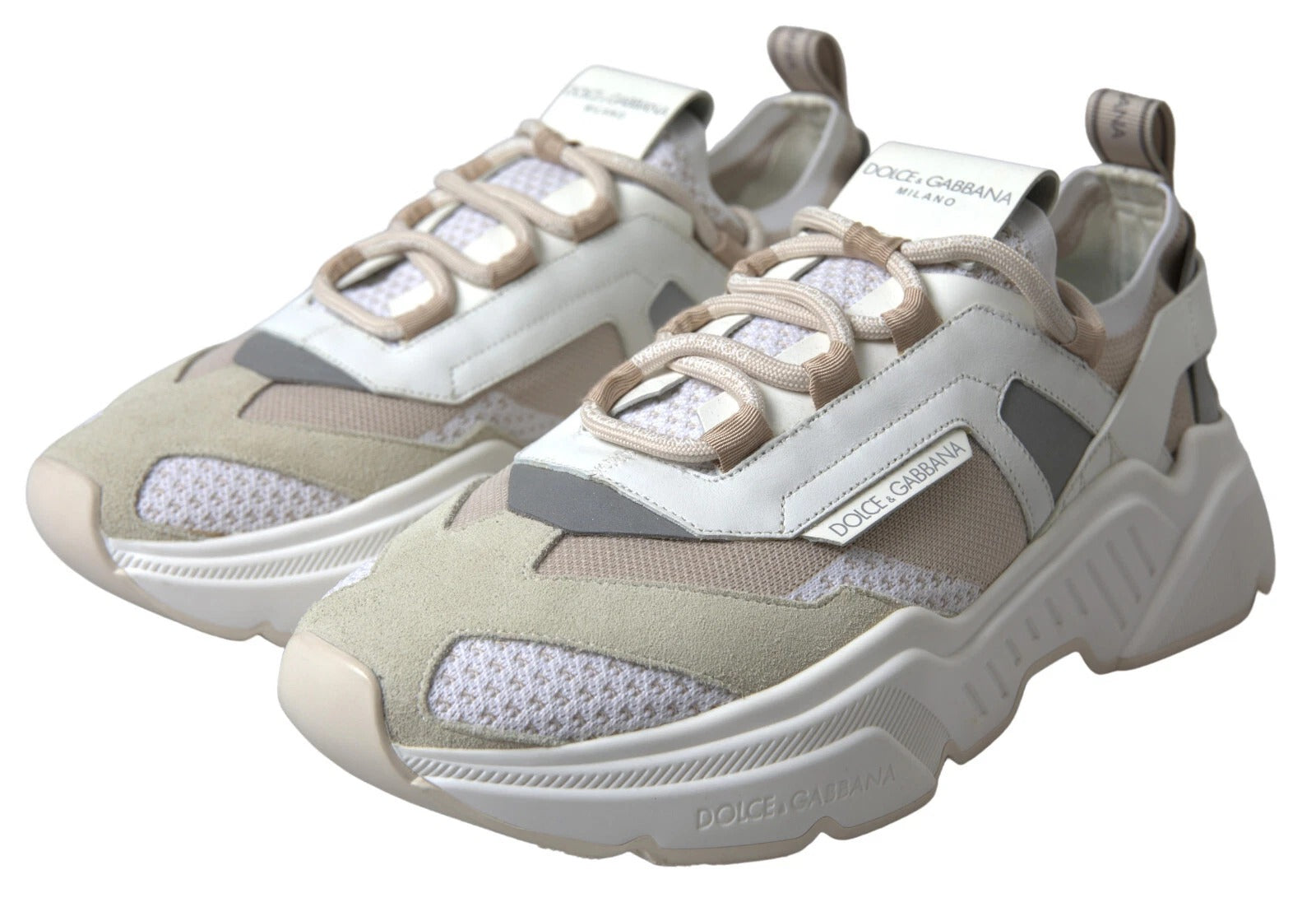 Baskets Dolce &amp; Gabbana en cuir blanc beige Chaussures de sport DAYMASTER