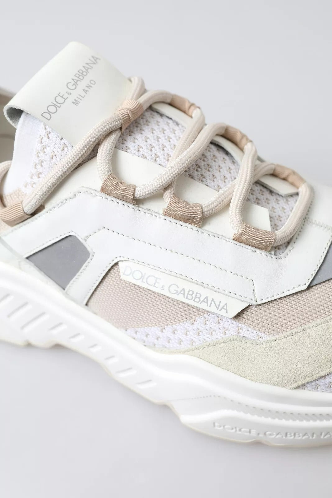 Baskets Dolce &amp; Gabbana en cuir blanc beige Chaussures de sport DAYMASTER