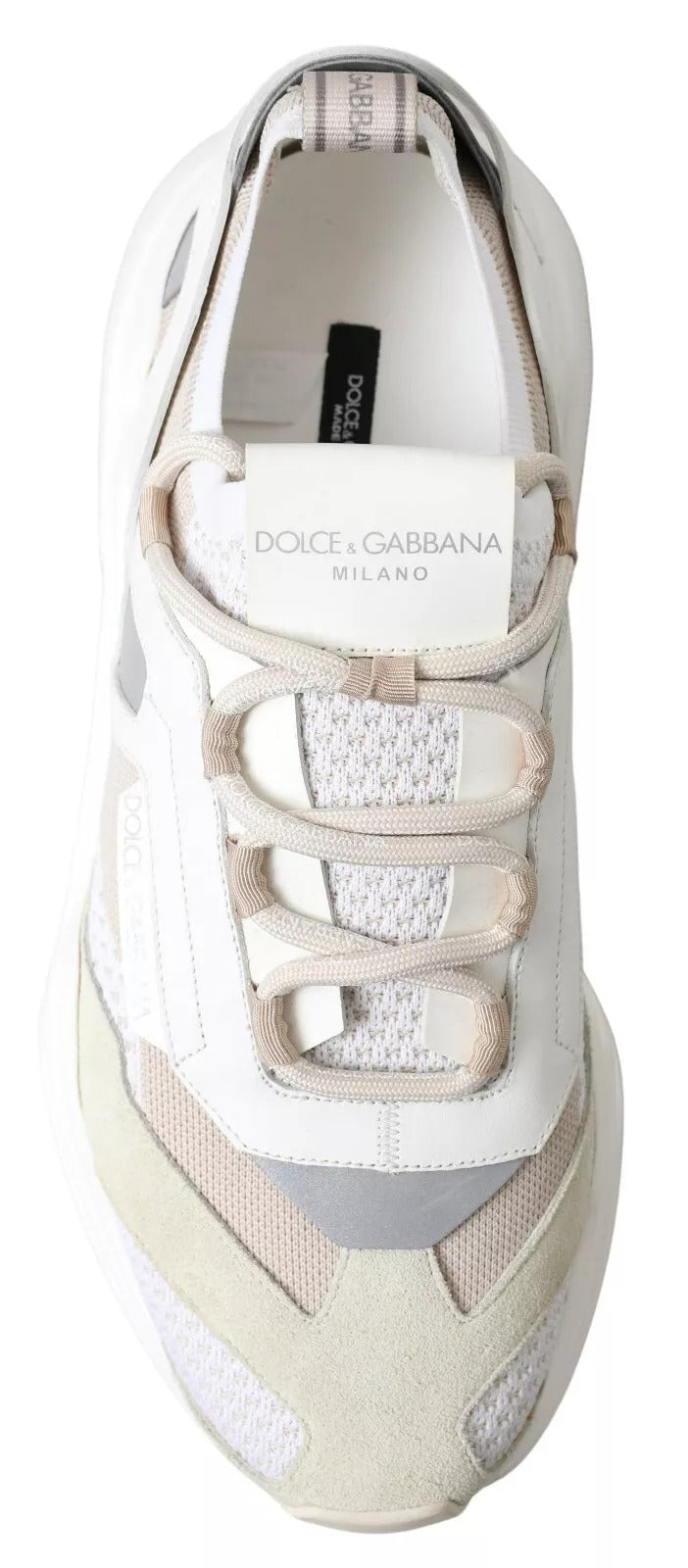 Baskets Dolce &amp; Gabbana en cuir blanc beige Chaussures de sport DAYMASTER