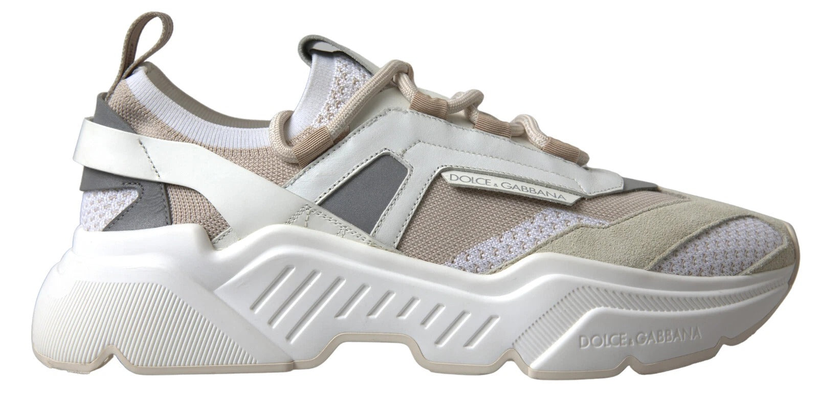 Baskets Dolce &amp; Gabbana en cuir blanc beige Chaussures de sport DAYMASTER