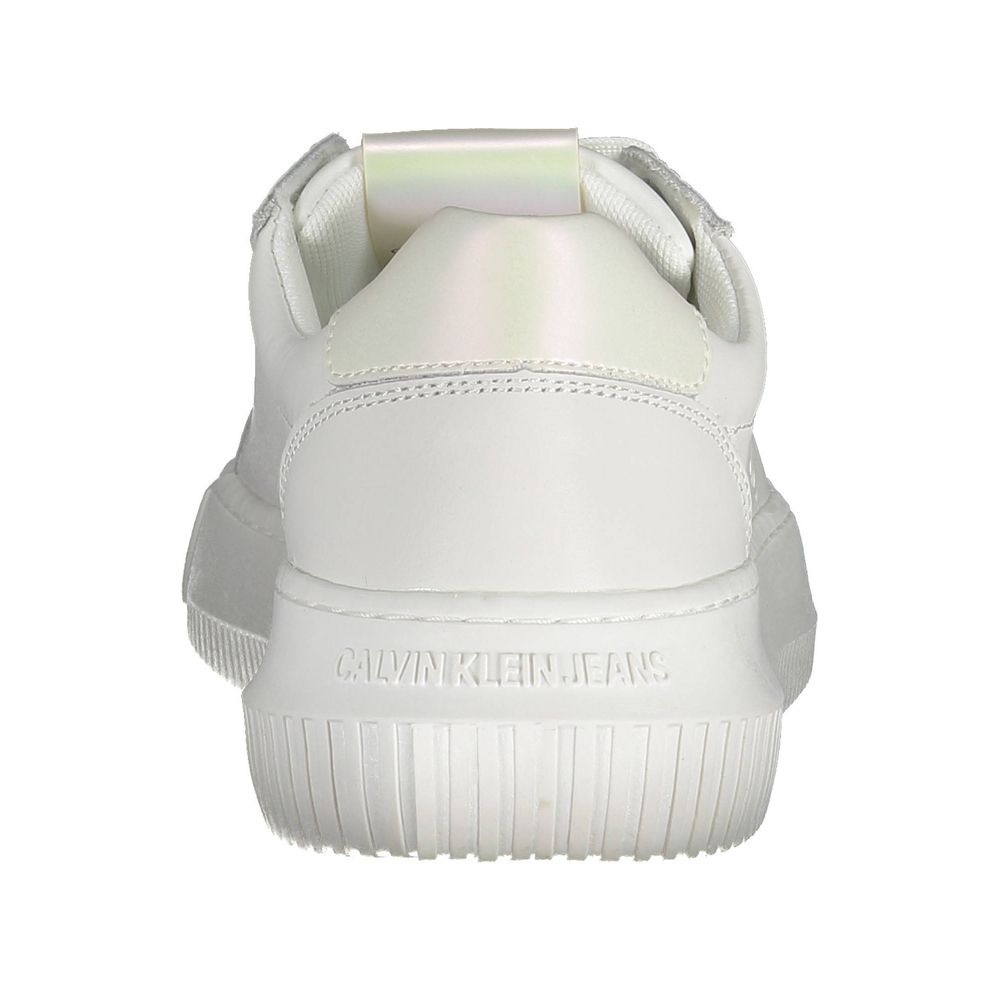Baskets Calvin Klein en cuir blanc pour femme