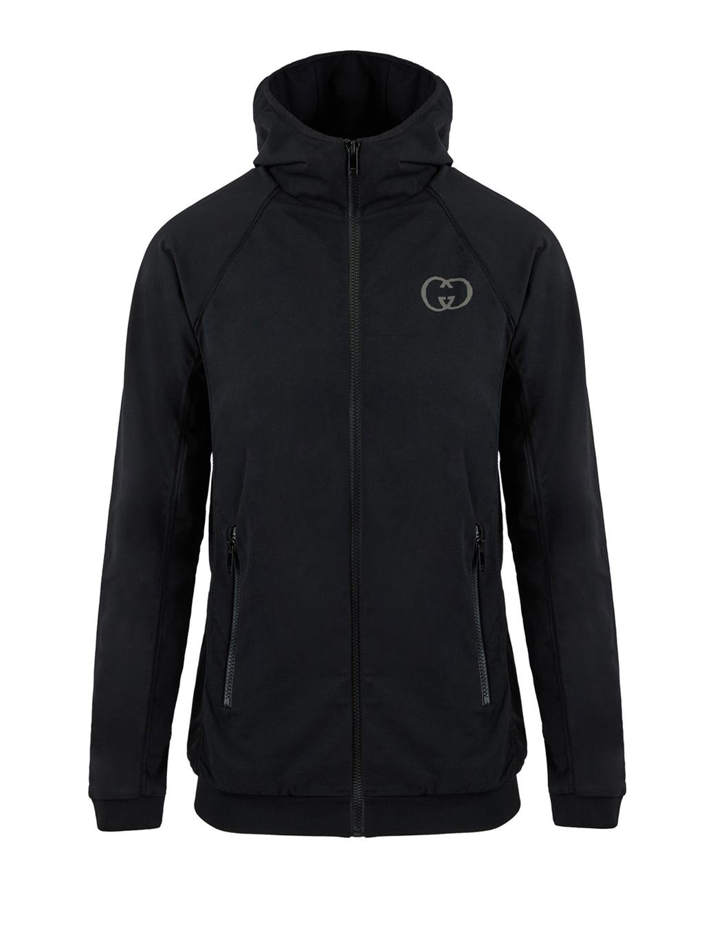 Sweat à capuche en polyamide noir Gucci