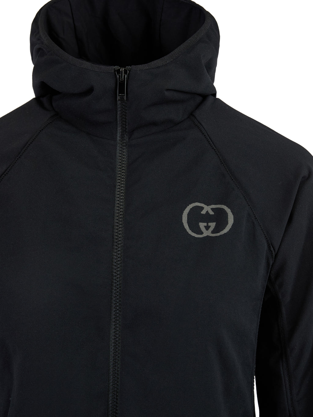 Sweat à capuche en polyamide noir Gucci