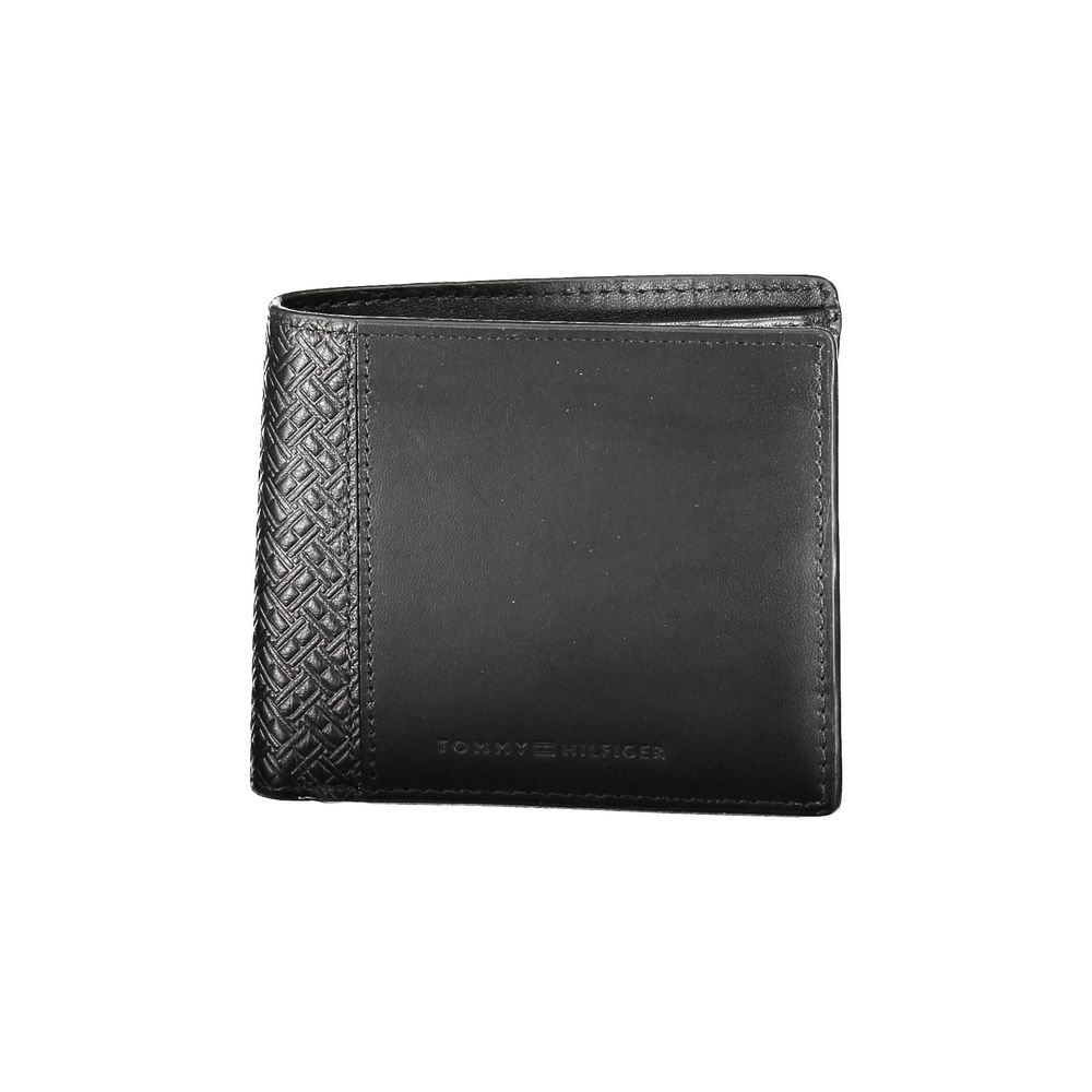 Portefeuille homme en cuir noir Tommy Hilfiger
