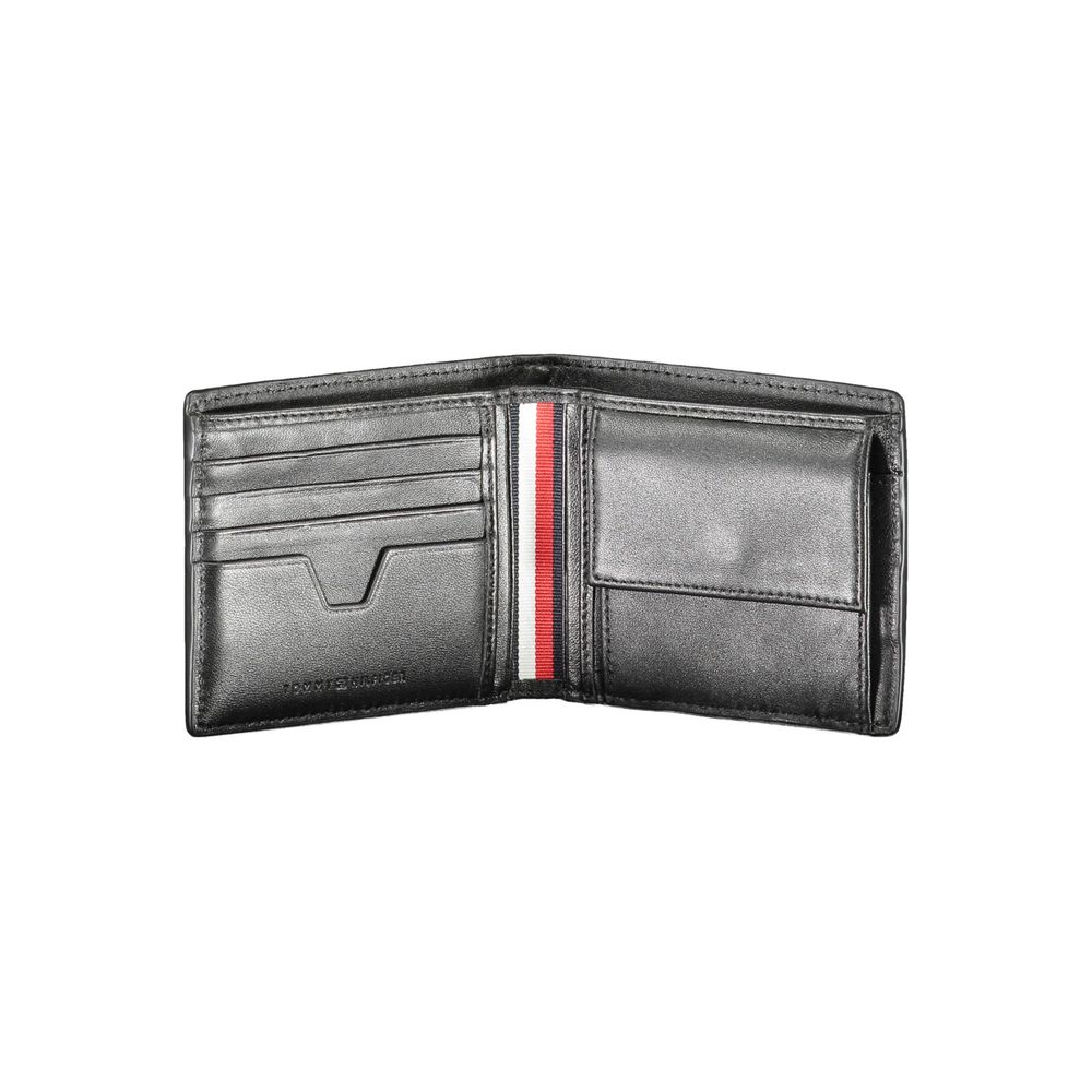 Portefeuille homme en cuir noir Tommy Hilfiger
