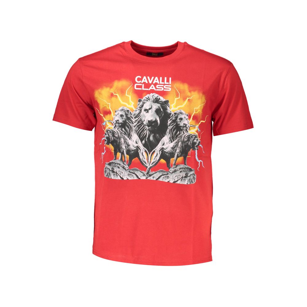 T-shirt Cavalli Class en coton rouge pour homme