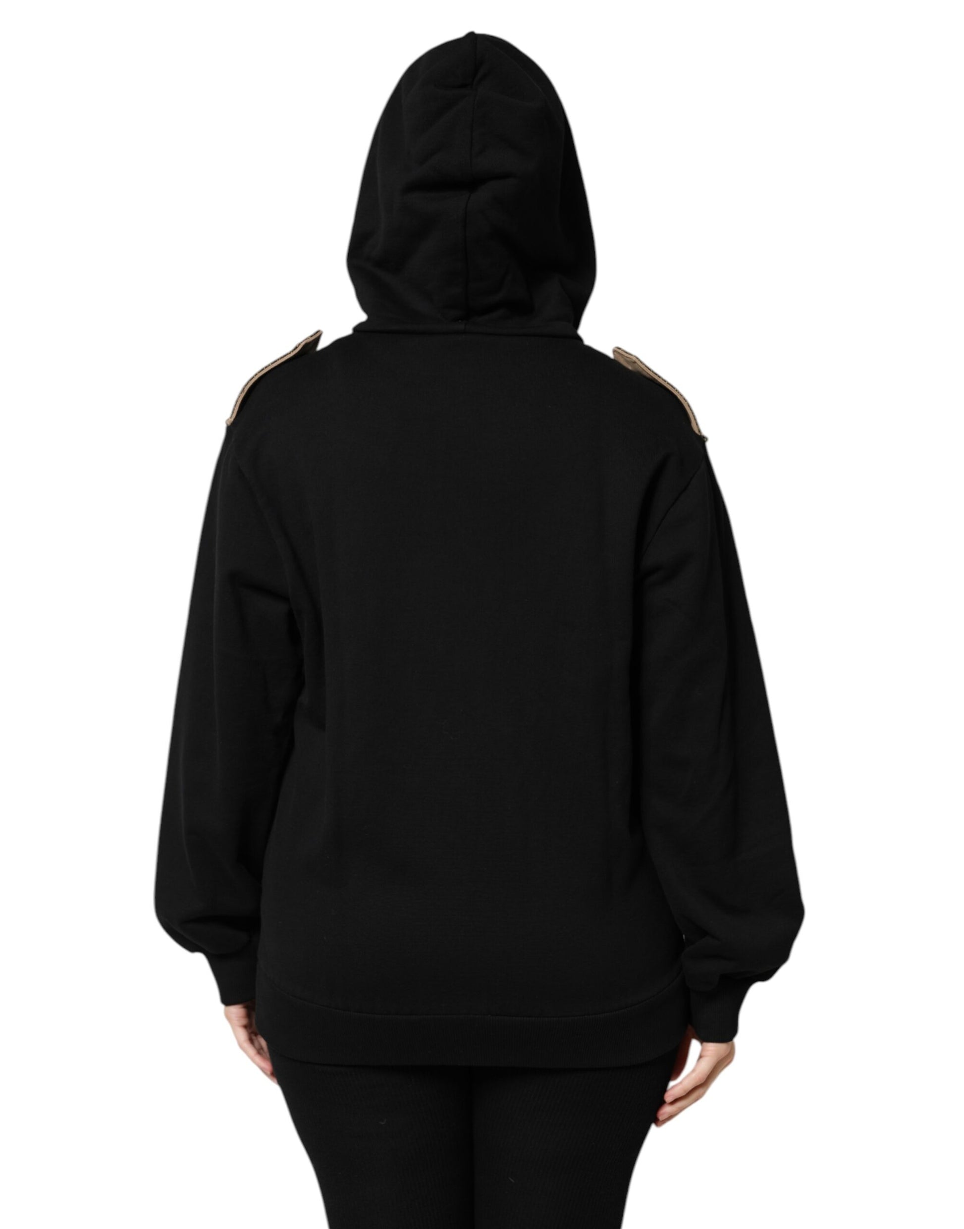 Veste sweat-shirt à capuche et fermeture éclair intégrale avec logo noir Dolce &amp; Gabbana