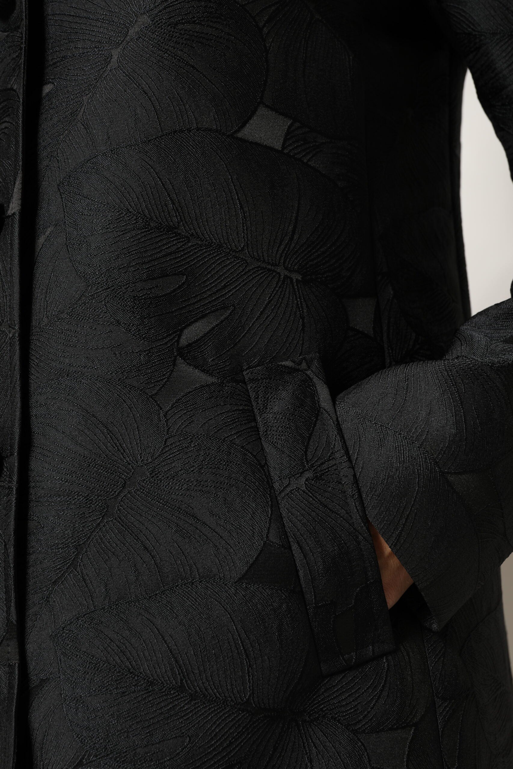 Trench-coat noir à boutonnage simple Dolce &amp; Gabbana