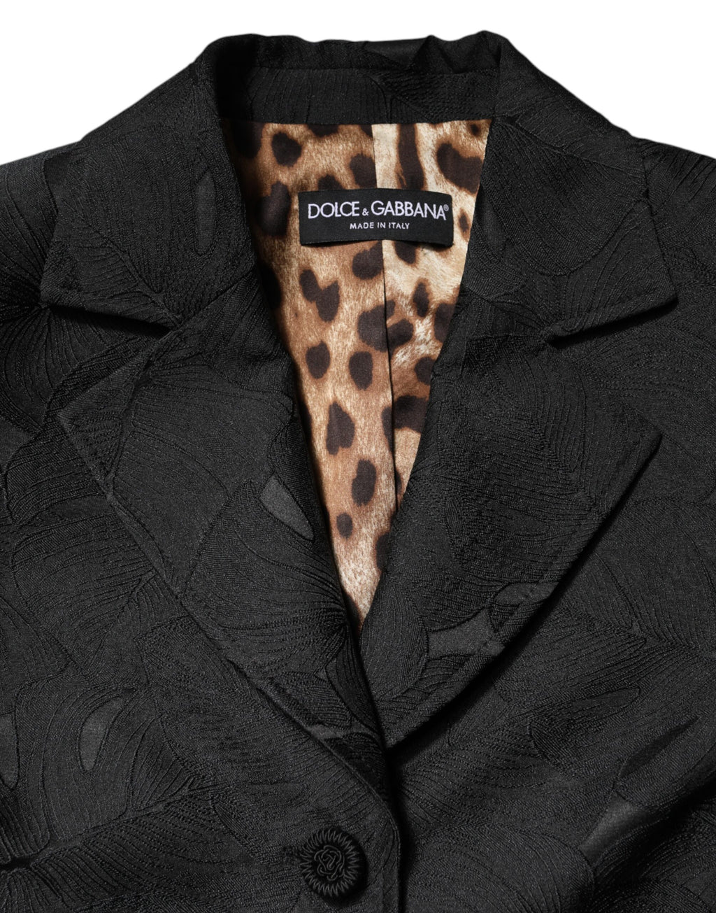 Trench-coat noir à boutonnage simple Dolce &amp; Gabbana