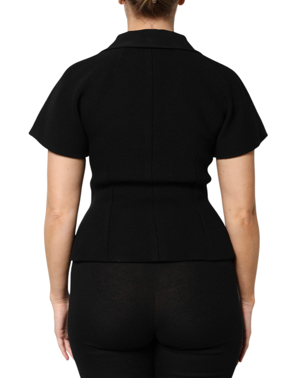 Dolce &amp; Gabbana Manteau croisé en laine noire