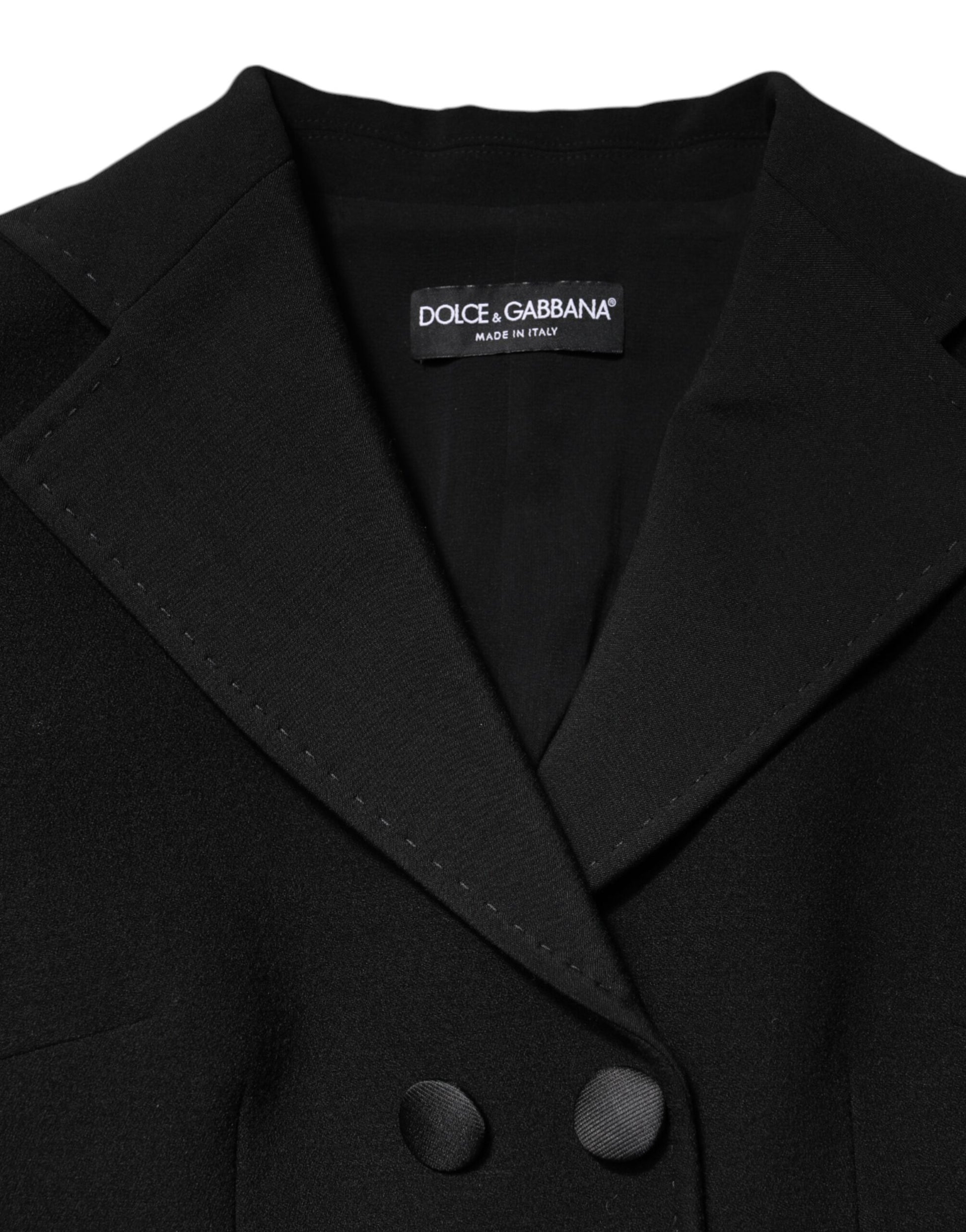 Dolce &amp; Gabbana Manteau croisé en laine noire