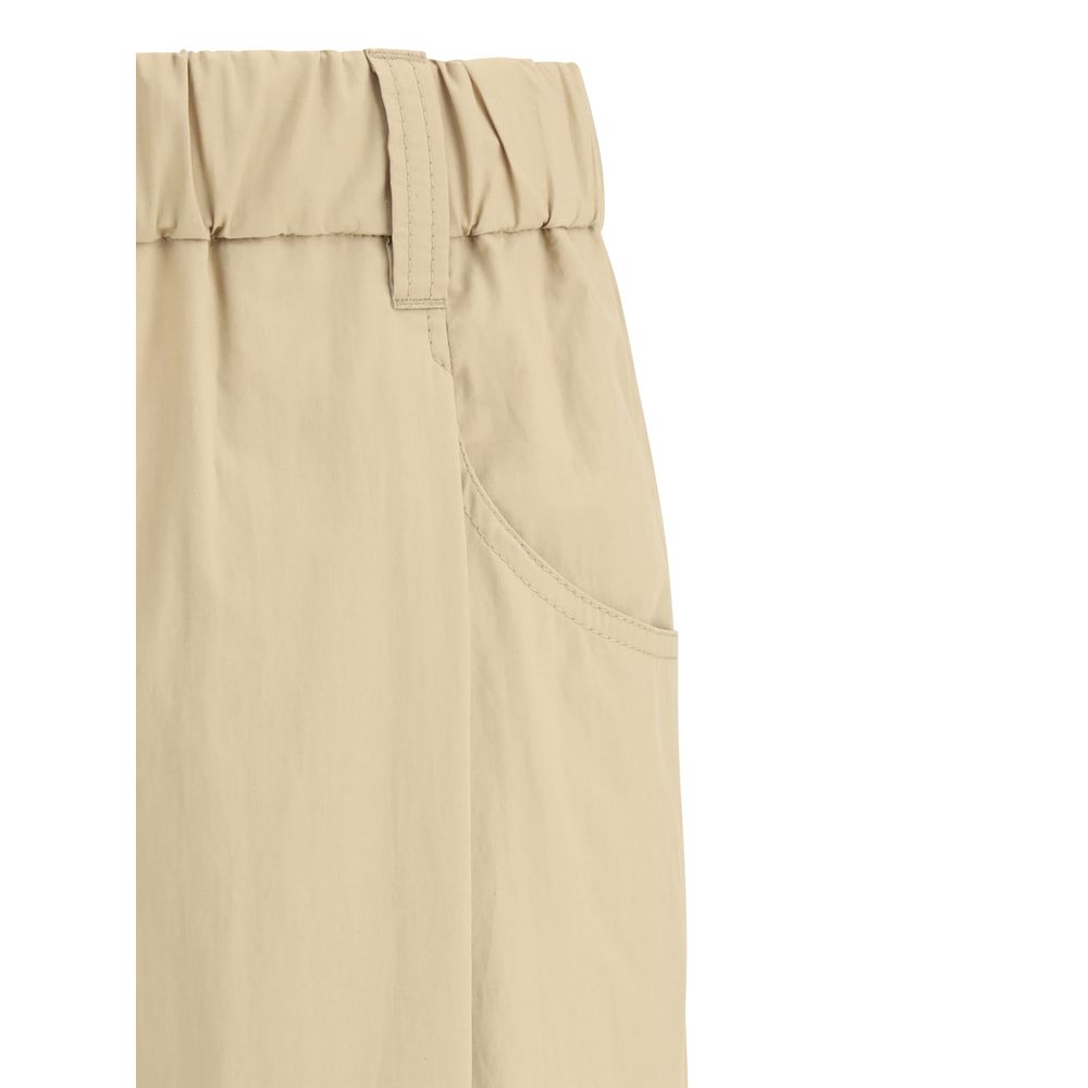 Pantalon élastique en coton Brunello Cucinelli