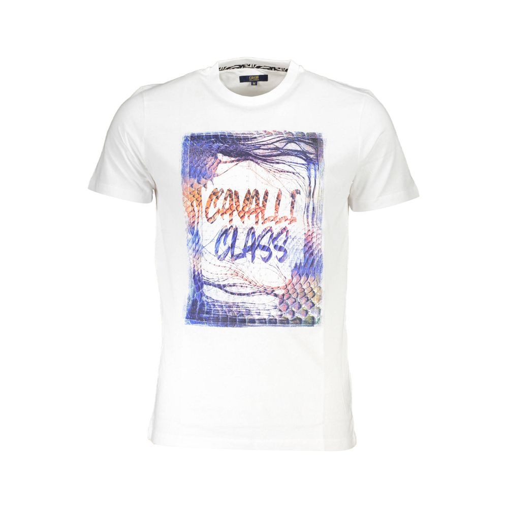 T-shirt Cavalli Class en coton blanc pour homme