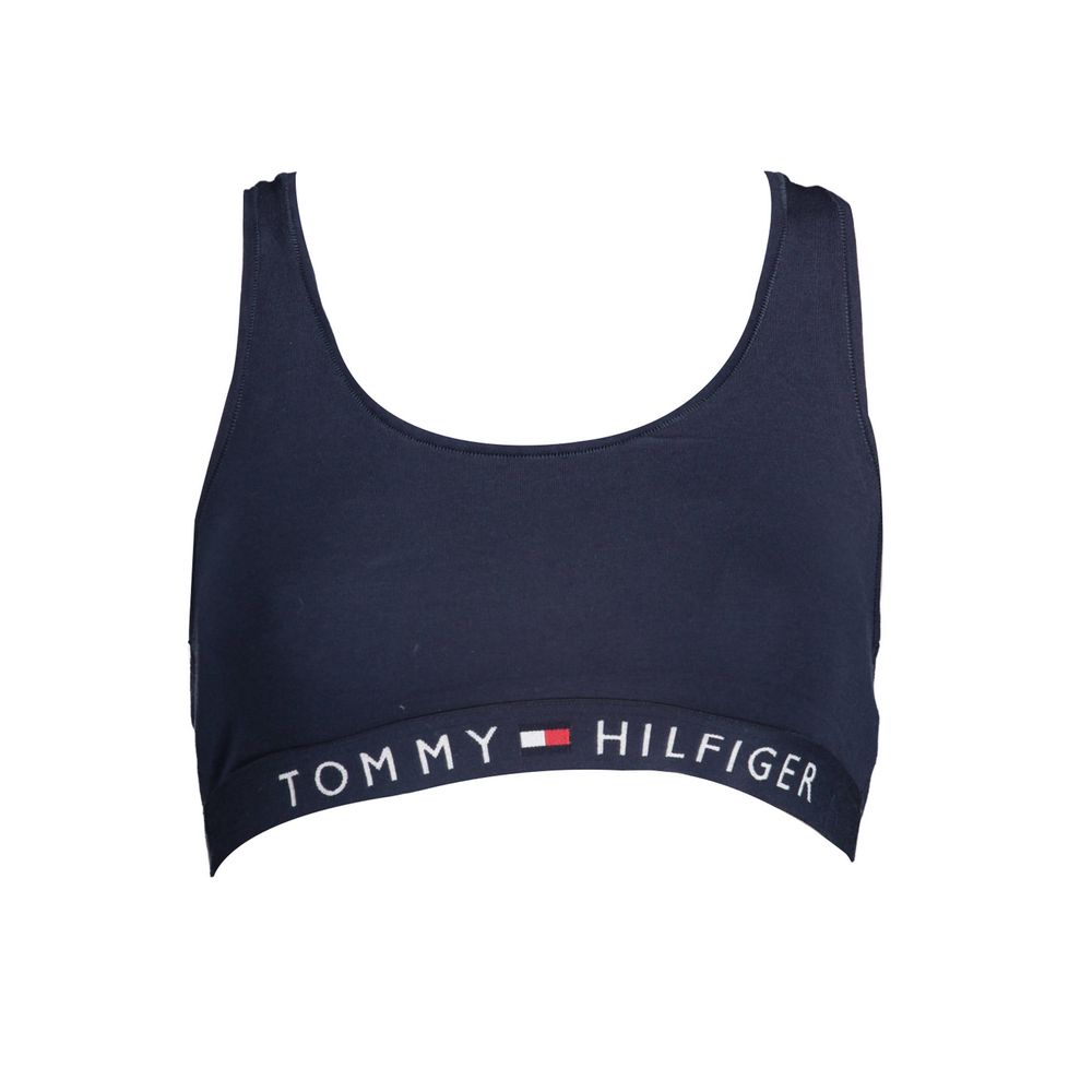 Soutien-gorge de sport Tommy Hilfiger en coton bleu pour femme